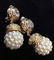 Women’s Costume Earrings, Rhinestone w Pearl Style