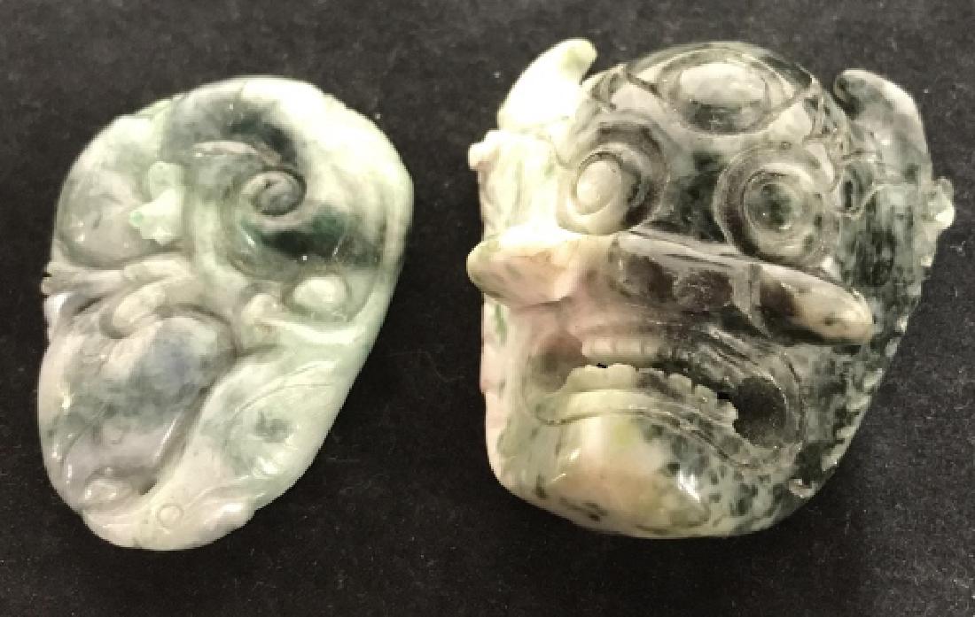 COLLECTION Natural Stone and Glass Figurals: COLLECTION natural stone and Glass Figurals, Largest measures 3 7/8 x 2 1/14 in, several with chips, Asian Figural Symbols, Hardstone Figures, Hardstone Good Luck Symbols, Orientalism, asian Arts and 