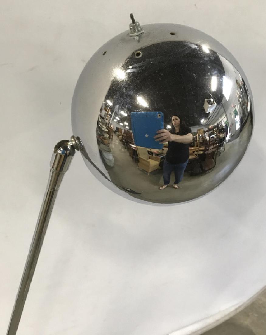 C1970’s Chrome Eyeball Floor Lamp: C1970’s Chrome Eyeball Floor Lamp Possibly Robert Sonneman for Kovacs Chrome Eyeball Floor Lamp, Measures approx 52 inches tall x 7 inches in diameter at lamp shade, good condition, missing top fini