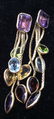 14 K Gold Earrings w SemiPrecious Gemstones