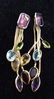 14 K Gold Earrings w SemiPrecious Gemstones - 3