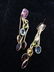 14 K Gold Earrings w SemiPrecious Gemstones - 5