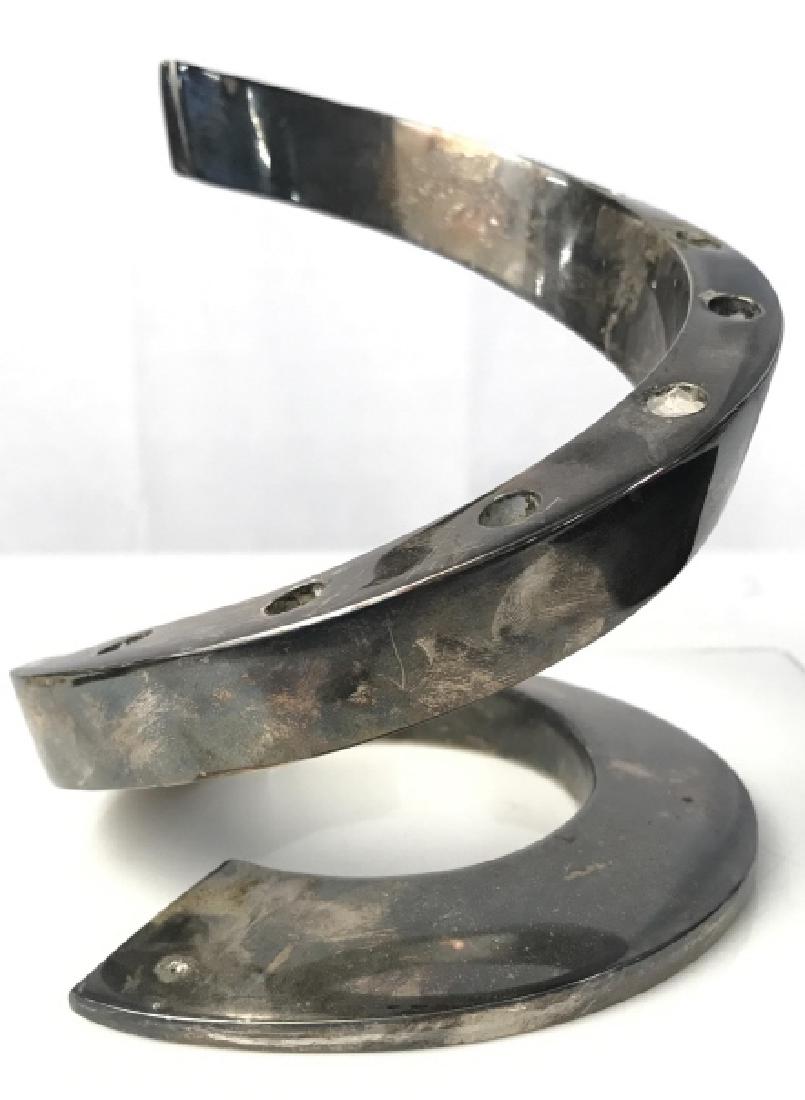 Vintage French Dansk Spiral Candle Holder: Vintage Dansk Spiral Candle Holder Silver-plated. spiral. multi-candle candle holder- stamped "Dansk Designs France BV." BV is designer Bertil Vallien. Holds 12 skinny, tapered candles, Measures appro