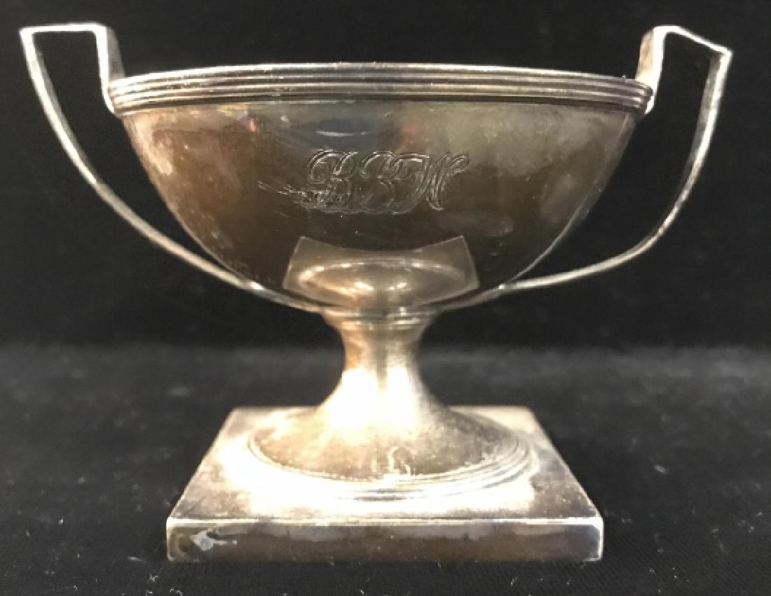 Tiffany & Co Sterling Trophy Cup: Vintage Sterling Tiffany & Co Trophy Cup with two handles and BBW monogram, marked on underside Tiffany & Co 18866 Makers 2274 Sterling Silver 925-1999 M Reproduction Original by Henry Chawner London 