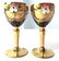 Pair Bohemian Glass Cordial Glasses