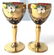 Pair Bohemian Glass Cordial Glasses - 2