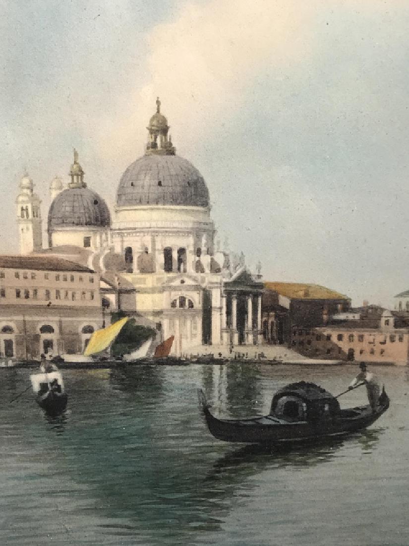 Signed E. BENVENUTI Hand-Colored Engraving: Signed E. Benvenuti for Eugenio BENVENUTI (Italian, 1881 - 1959) in lower right corner. Possibly watercolor, artwork has not been inspected outside of frame. Paper is mounted and set behind glass in w