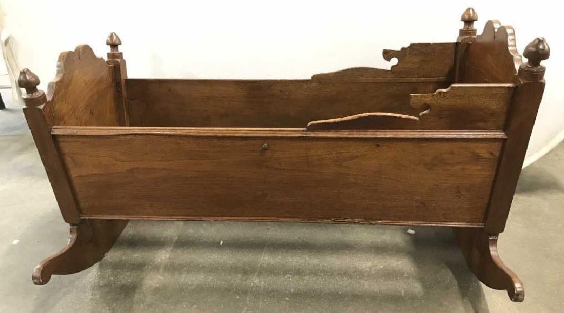 wooden baby rocker bed