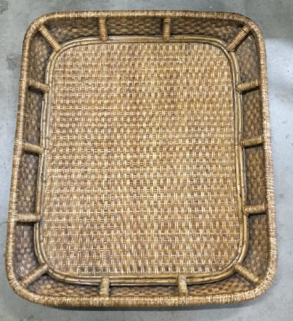 Oversized Antique Floor Basket: Woven basket, antique, appears to be free of major condition issues, measures approx 31 in By 37 in, 5 1/2 in ht. use as log bin, ottoman table top, dog bed, home accent, rustic home decor and accesso