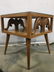 Vintage Carved Wooden Side Table W Glass Top - 4