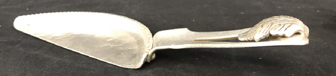 Country Style Pewter Toned Pie Slicer: Country Style Pewter Toned Pie Slicer, 11 x 4 in, good condition, underside reads Trade Continental Hand wrought 543, Kitchenware, Pewter ware, Country Style Utensils, Serving Utensils, Pie Slicer, 5