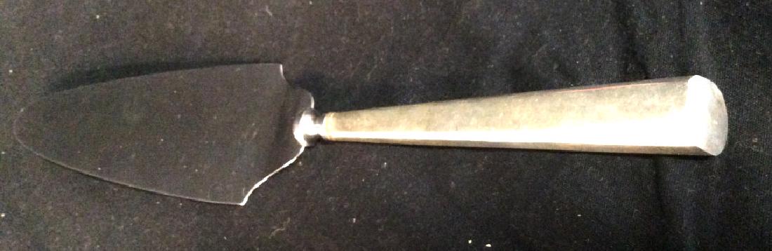 Sterling Silver Cake Knife: Sterling Silver Cake Knife, 10 2 1/4 in, marked JH, Sterling and blade marked Stainless, good condition, Sterling Silver, Stainless, Cake Knife, Kitchenware, 5