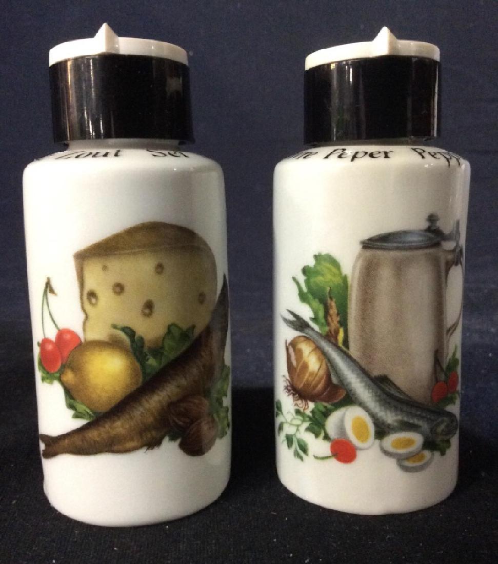 BAVARIA GEROLD PORZELLAN Salt & Pepper Shakers: Lot includes 1 salt and 1 pepper Shaker. Each are marked BAVARIA GEROLD PORZELLAN on underside. Each measures approx 4 inches tall 1.75 inches wide. salt and pepper shakers, tableware, tabletop access