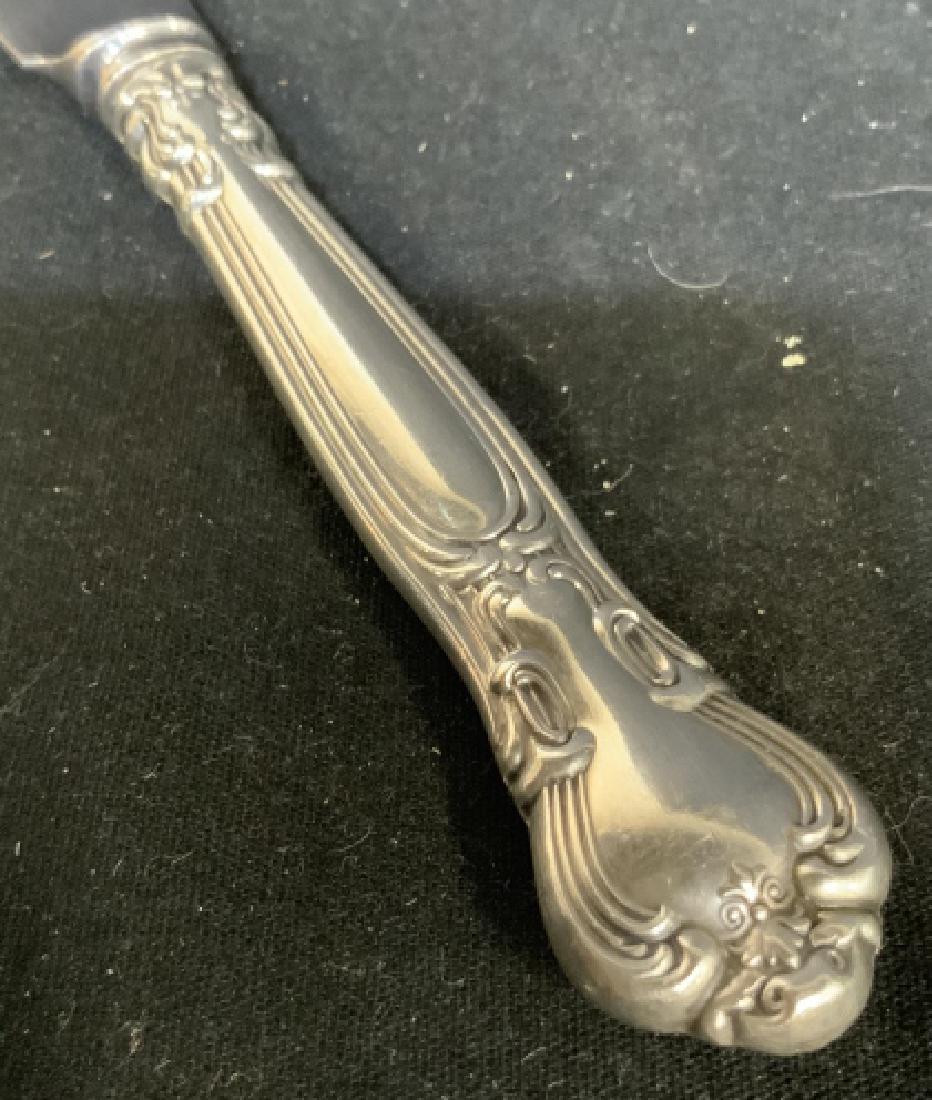 POSs Sterling Handled Cake Knife: Cake knife, possibly sterling silver handle, measures length 10.5 inches, flatware, sterling collectible, serving utensil