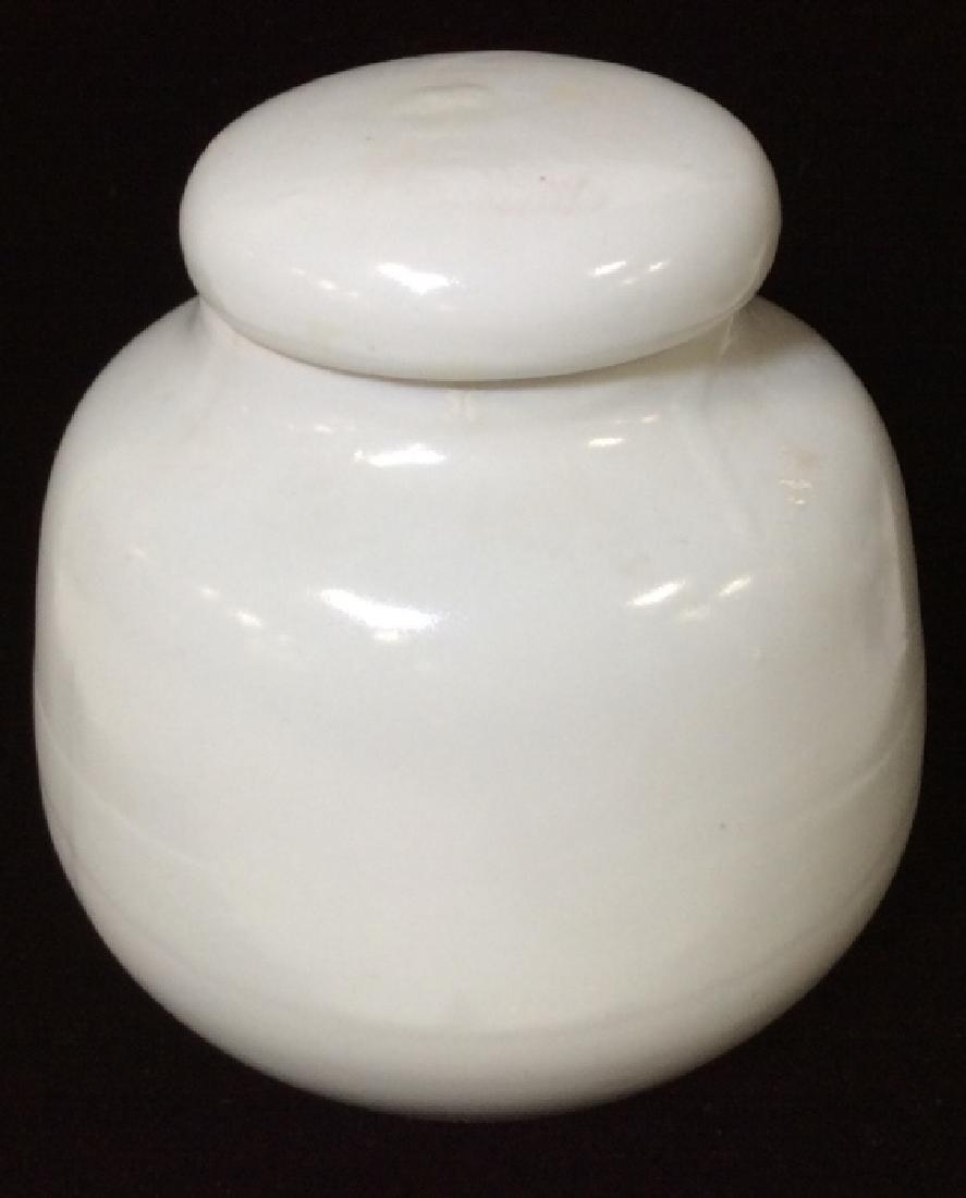 Handmade Off White Porcelain Jar w/Lid: Contemporary ginger jar, Approx 5 3/4 in. H with lid. 17.5 in. circumference. Lid has lip that fits into jar. Vintage Porcelain Jar, Tabletop, Kitchenware, Vessel Ware, Cookie Jar, Trinket Storage, Mo