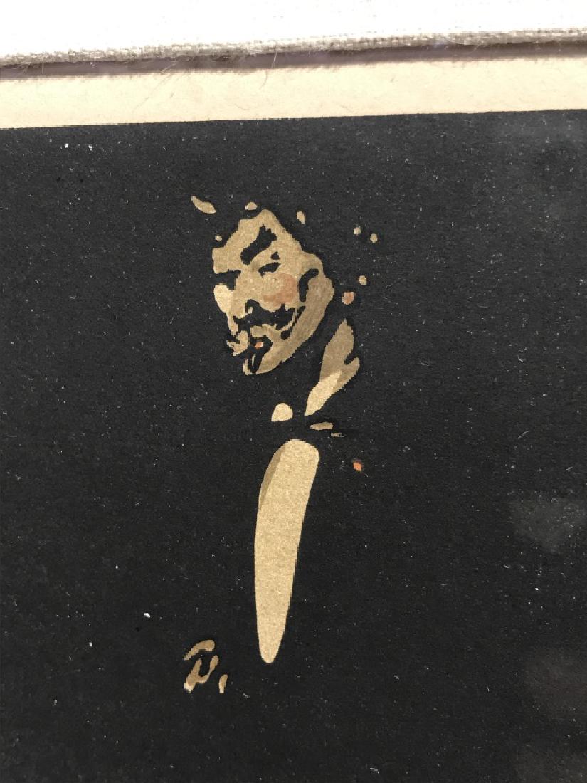 Lithograph of James McNeill Whistler by Nicholson: Framed lithograph of James McNeill Whistler by Sir William Nicholson. Portrait is matted and set behind glass in wood frame. Measures approx 17.75 inches in height by 16.2 inches in width with frame.