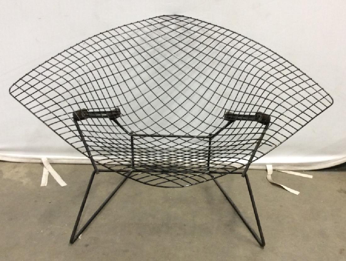 MCM Wire Diamond Chair, Harry Bertoia Style: MCM Wire Diamond Chair, in the style of Harry Bertoia Diamond Lounge Chair. Some surface wear and imperfections, some separation of wire and one area where wire has broken. Primarily in good condition
