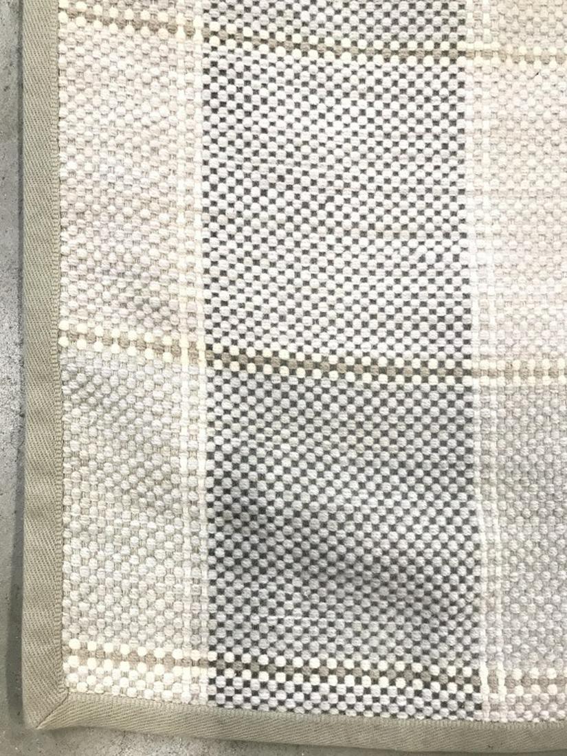 Multi Toned Wool Runner: Runner appears to be wool. Contains tones of cream, beige, & olive. Measures approx 166 inches long 33 inches wide. Home accessory and decor, decorative arts, interior design, area rug 6