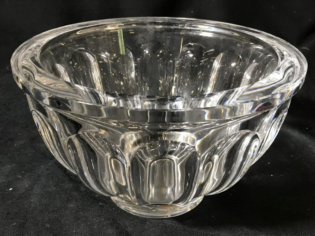 ORREFORS Cut Crystal Bowl: Underside of piece IS marked ORREFORS . Piece is cut Crystal. Piece is thick with significant weight. Measures approx 8 inches wide 5 inches tall. luxury art crystal, decorative arts and accessories, 