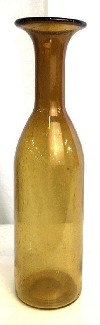 Carmel Tone Glass Vase: Contemporary Glass Vase, Vessel, Decorative Accessory, Tableware. Approx Ht 15 Diameter 4inches