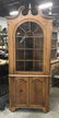 Vintage Wood Glass Corner Cabinet, PAINE - 2