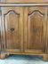 Vintage Wood Glass Corner Cabinet, PAINE - 3