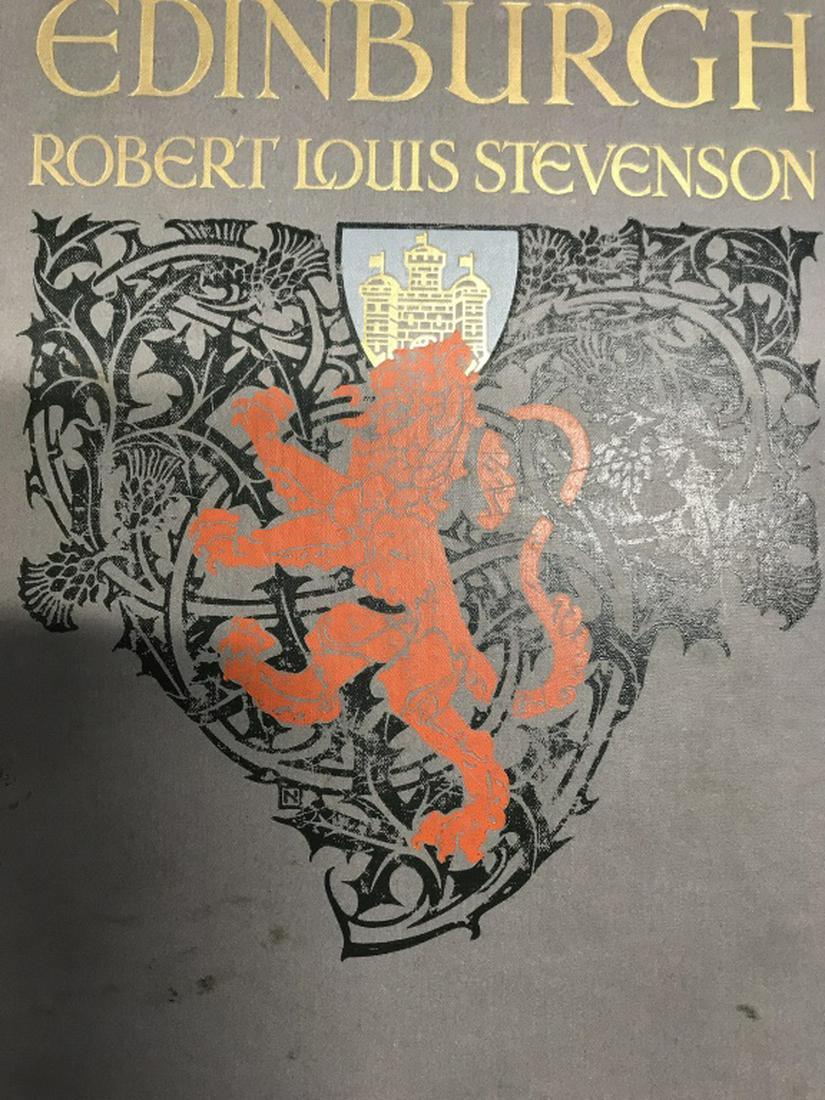 Antique R.L.Stevenson, Edinburgh, Book 1912: With 24 color illustrations, plates by James Heron, dated 1912 published London Seeley, Service & Co, Ltd, antique book, art book, collectible book, cover measures app 10 by 8 inches