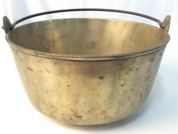 Vintage Brass Bucket With Handle