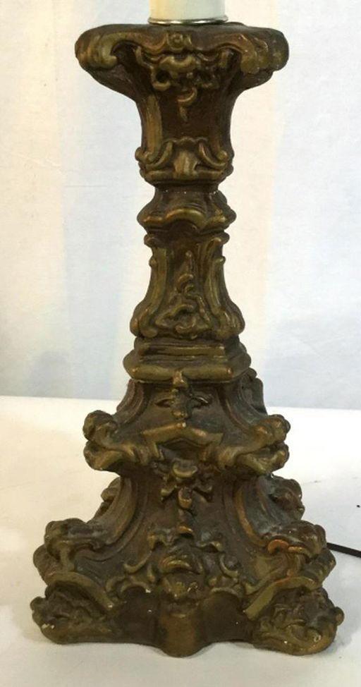 Vintage Plaster Baroque Style Table Lamp