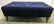 Blue Toned Tufted Ottoman W Wooden Feet Ottoman is blue - 2