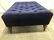 Blue Toned Tufted Ottoman W Wooden Feet Ottoman is blue - 7