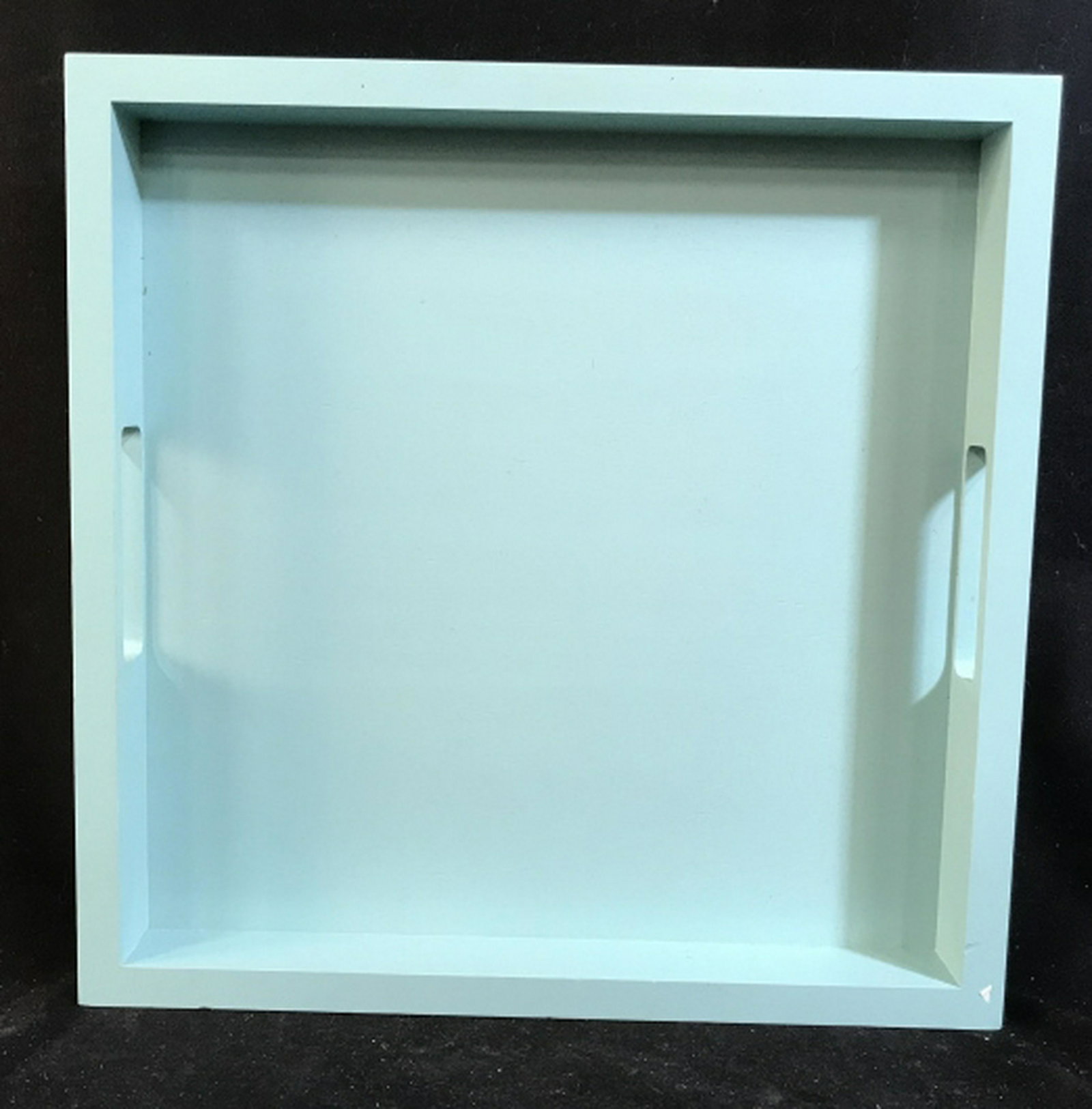 Crate and Barrel Sky Blue Tray: Table ware tray decorative accessory measures app 16 inches square