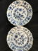 Pair Blue White MEISSEN Porcelain Plates - 8