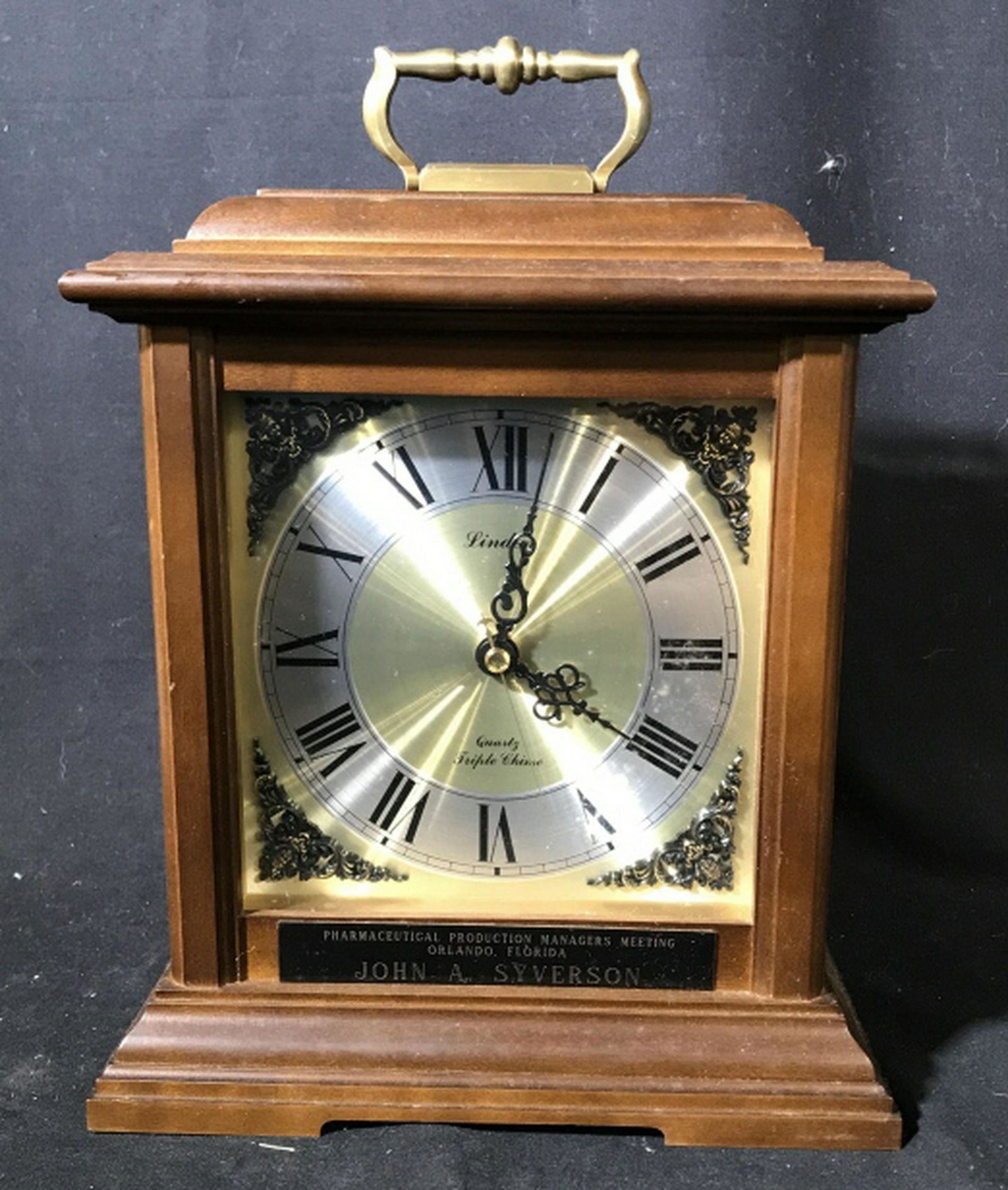 LINDEN Tripple Chime Mantel Clock A quartz analog clock Aug 28, 2019