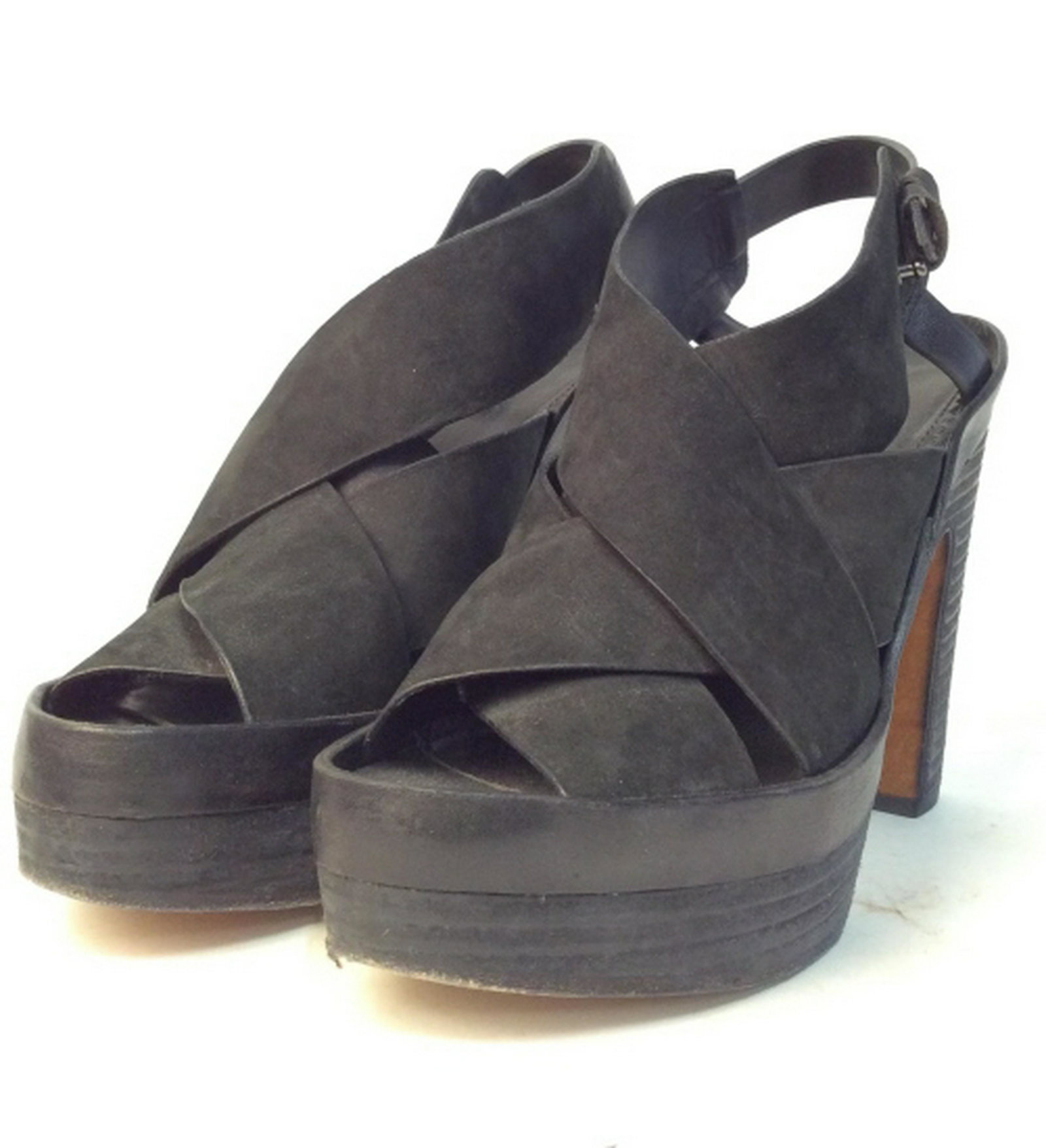 RAG & BONE Suede High Heels Possibly vintage Rag & Bone: Possibly vintage Rag & Bone Suede Woven high heel shoes. Leather interior. Made in Italy. EU Women’s size 29, US women’s size 8. Rag & bone heels, evening-wear, suede heels, chunky heels, dinner p