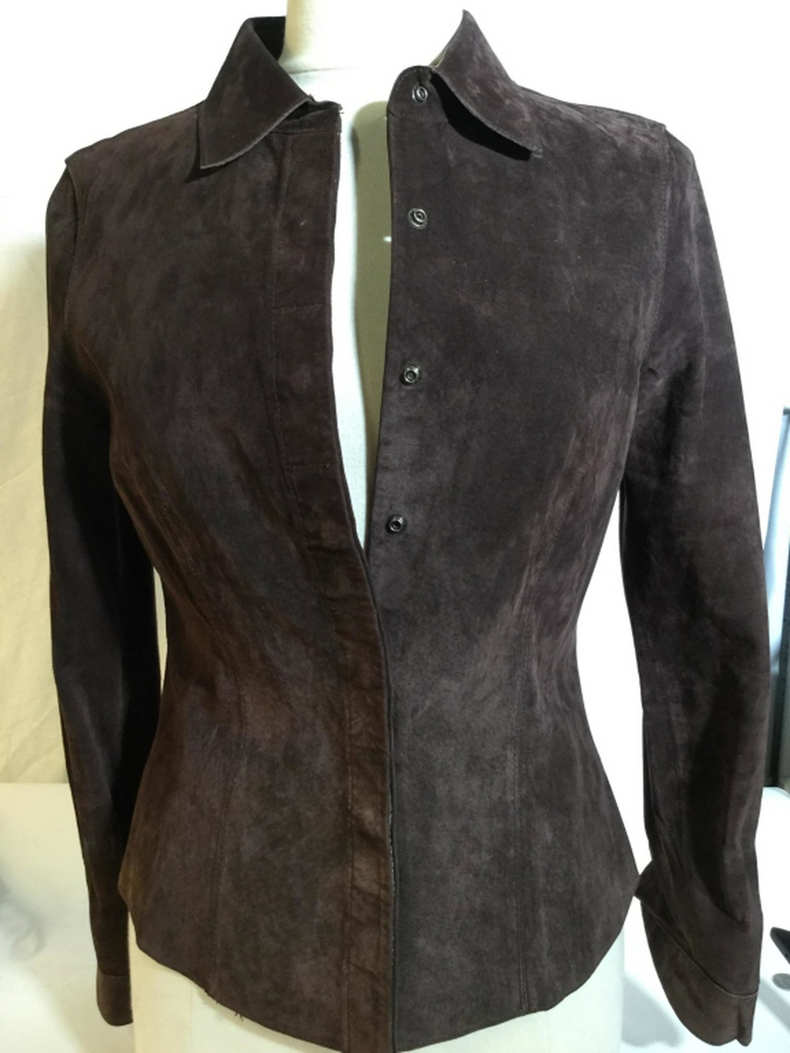CO & EDDY Washable Suede Fashion Jacket Snap closure: Snap closure button down suede that’s washable! Size S. Half lined. Hangs loose. No dirt/ stains on exterior noted. Country Style Suede Jacket, Women’s Fashion, Co & EDDY, BROWN suede, Luxury Fash