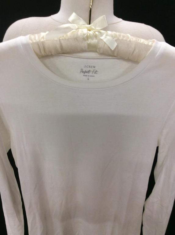 J. CREW Long Sleeve Cotton Tee: Size L. From J. Crew Perfect Fit Collection. No issues noted with material. Activewear, Exercise, Cotton Tee, Long Sleeve Casualwear, J. Crew, American Trendy Designer, 3