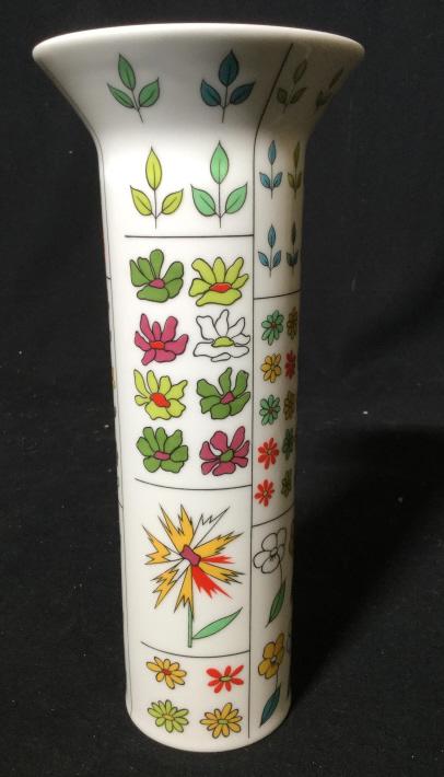 S. Christian Copenhagen Porcelain Vase: Label on underside for S Christian Of Copenhagen, San Francisco, Vintage Porcelain Ceramic Vase, Vessel, Arts and Crafts, Tableware, decorative arts and accessories, shelf piece home decoration, Measu