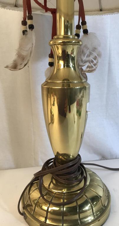 Pair STIFFEL Brass Lamps w Shades: Pair of Brass Urn form laps each marked for Stiffel, each with shade marked for Stiffel, ht app 26 inches to finial, table lamps, home lighting home accessory home furnishings.