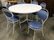 Lot 7 Vintage Round Dining Table W Metal Chairs