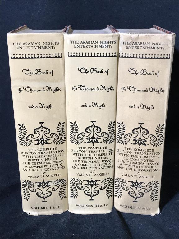 Lot 3 Vintage Book of the Thousand Nights Vol. 1-6: Lot 3 of The Arabian Nights Entertainments’ The Book of the Thousand Nights and a Night, the Complete Burton Translation W the Complete Burton Notes, The Terminal Essay, a Complete Index, and 1001 D
