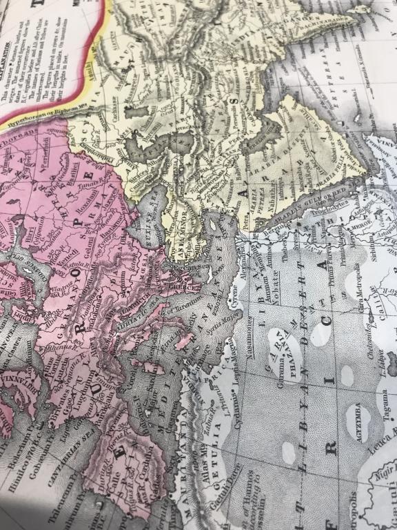 Antique 1876 Mitchell’s Atlas: Published by JH Butler and Co, , cover measures 12 by 10 inches app , antique book, antique maps, collectible maps