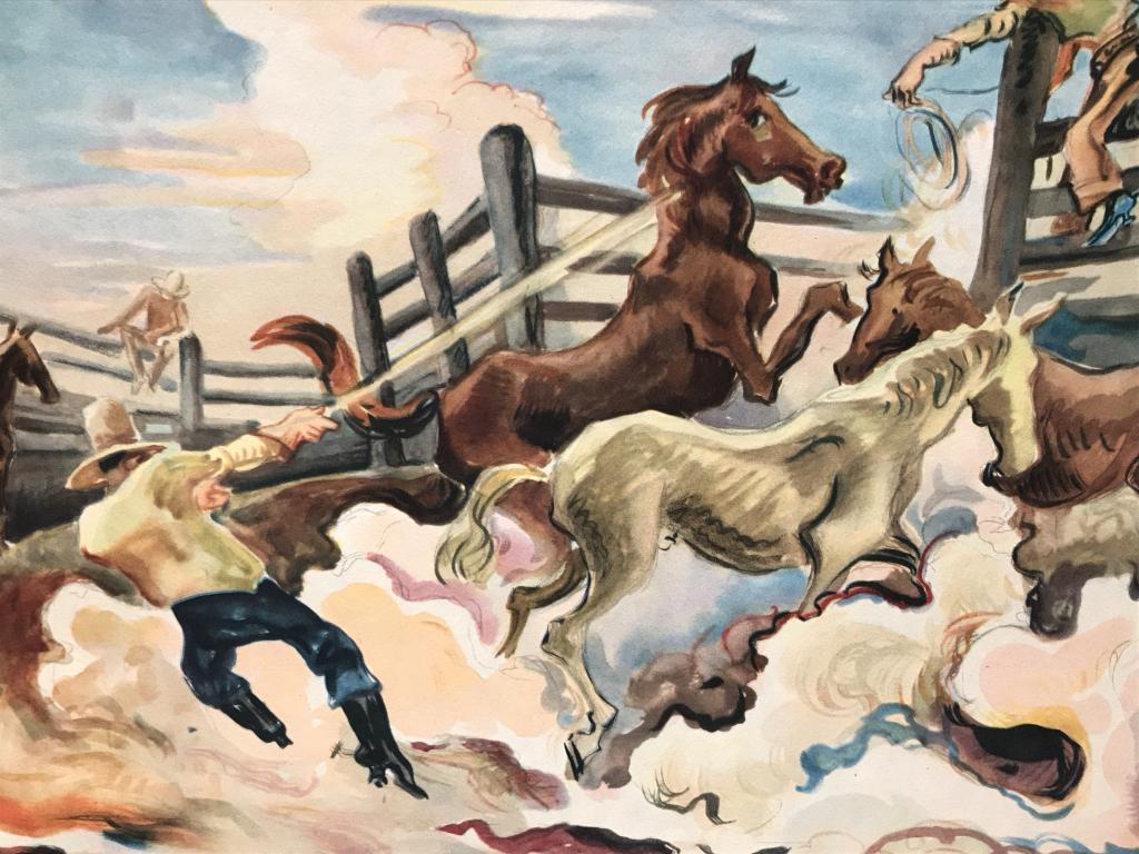 Lot 4 Prints from American Painters, Unframed: Prints are set in envelope as a collector’s portfolio from Lessons in Art Appreciation by Bernard Myers from the Fine Arts Department in New York. Prints include images by Winslow Homer, Mary Cassat