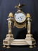 Antique French Empire Marble & Bronze Mantle Clock - 5
