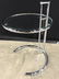 Tubular Chrome And Glass Circular Side Table