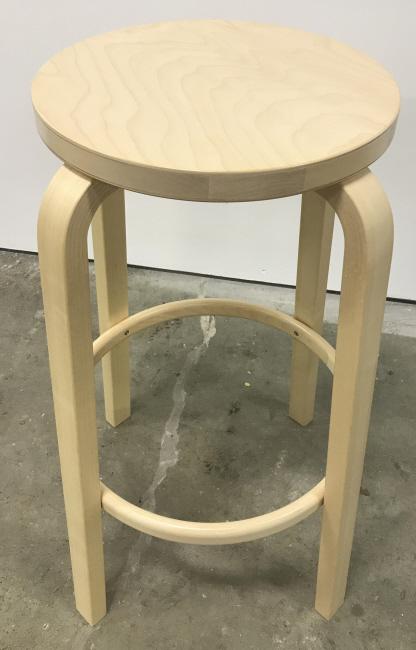 ARTEK Finnish Design Aalto Stool: ARTEK Finnish Design Birch Wood Aalto Stool, measures approximately 29.75 inches tall x 16 inches in diameter, no condition issues noted. Artek was founded in 1935 by four young idealists – Alvar an