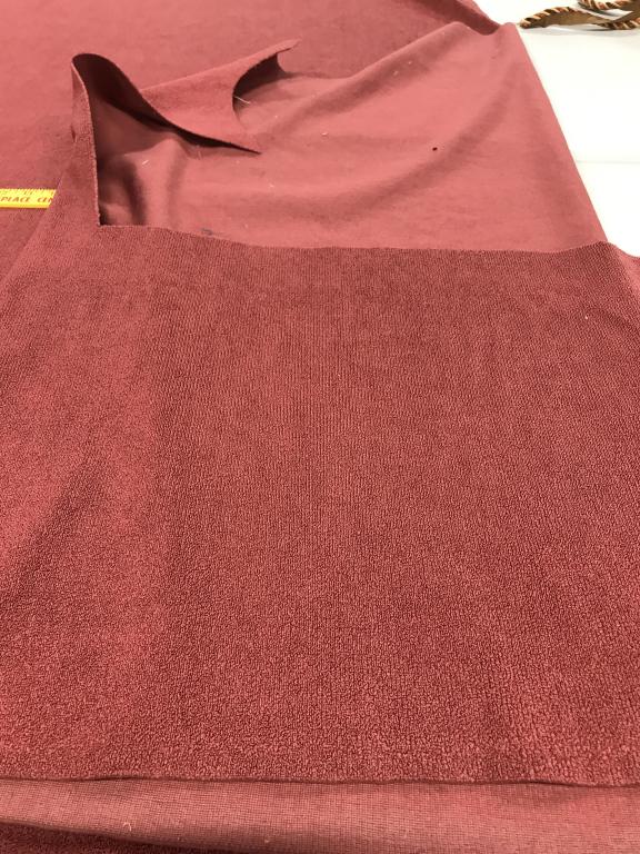 Bolt Upholstery Fabric Remnant & Braided Piping: Braided Piping, 1.5 yards long, generous measurement. Fabric, soft cotton yarn, thinner and more flexible than most furniture upholstery. Bolt of fabric measures 1 full yard and 1 long piece. OR, 1.5 