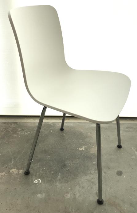 VITRA Jasper Morrison Hal Tube Chair: VITRA Jasper Morrison Hal Tube Chair With white toned seat and chrome toned tubular legs, no condition issues noted, measures approximately 31.25 inches tall x 18 inches wide x 19 inches deep. Vitra i