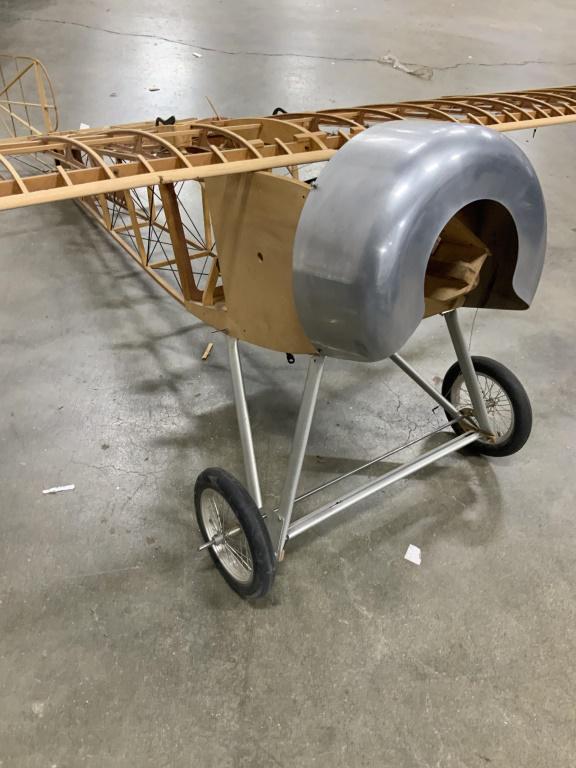 Partial large radio control plane model: Missing pieces, partially constructed radio controlled flyer plane, measures ht 14 inches length app 47 inches, wing span 62 inches vintage collectible, airplane model, aviation collectibles and acces