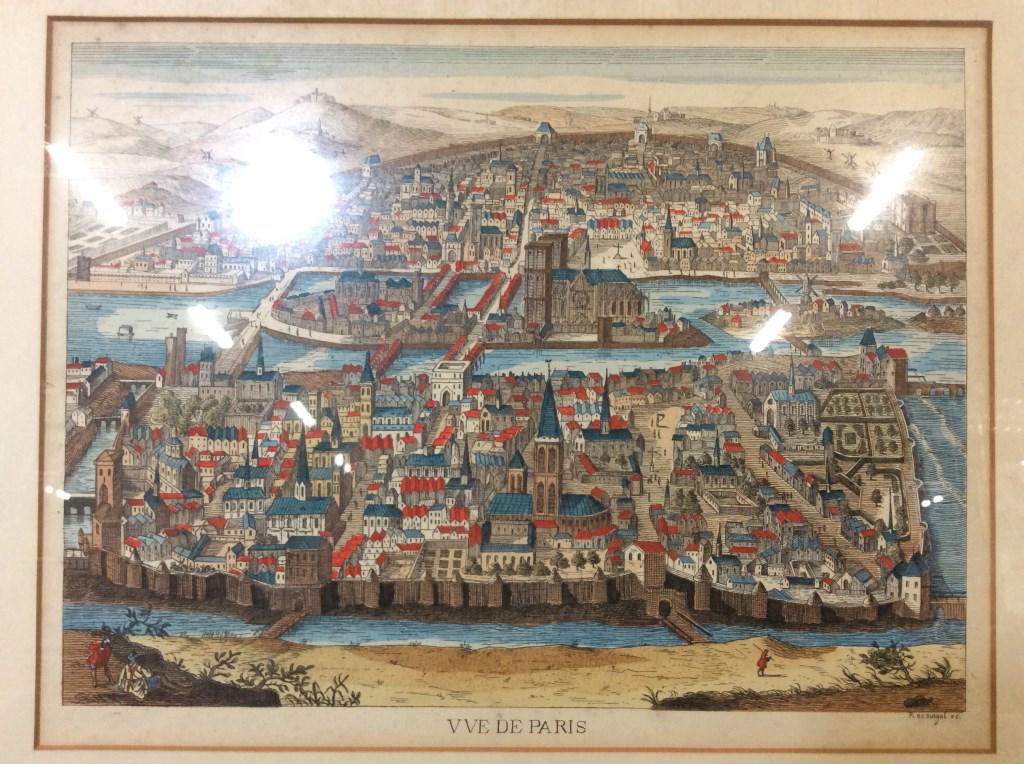 VVE DE PARIS R OS SINGOL Framed Print: Piece reads VVE DE PARIS. Lower right corner of piece reads R OS SINGOL. Piece measures approx 19 inches long 17 inches tall. wall art, print, home decor 6